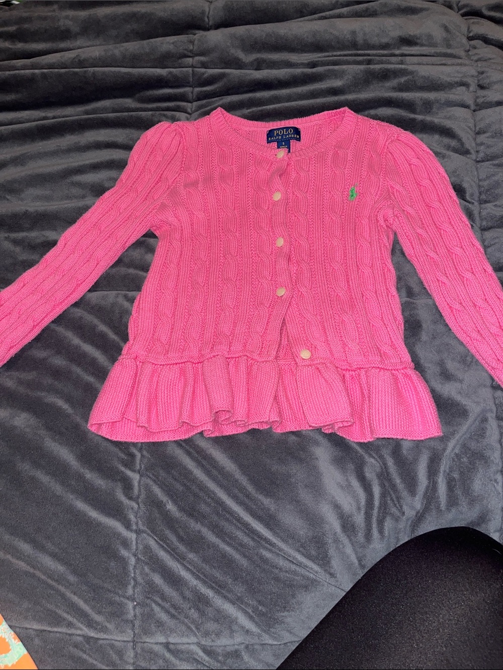 Polo by Ralph Lauren Hot Pink Cable Knit Cardigan